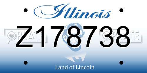 Z178738 Illinois License Plate