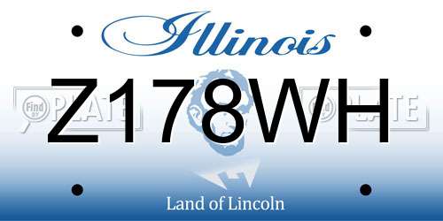 Z178WH Illinois License Plate