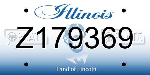 Z179369 Illinois License Plate