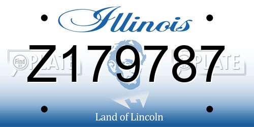 Z179787 Illinois License Plate