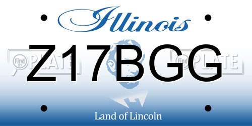 Z17BGG Illinois License Plate