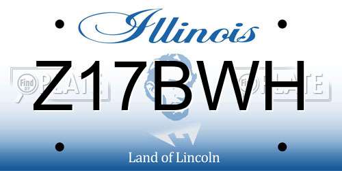 Z17BWH Illinois License Plate
