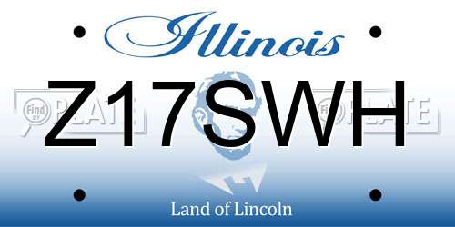 Z17SWH Illinois License Plate