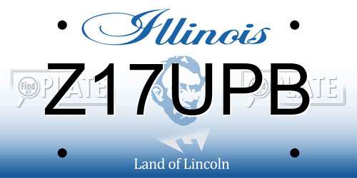 Z17UPB Illinois License Plate