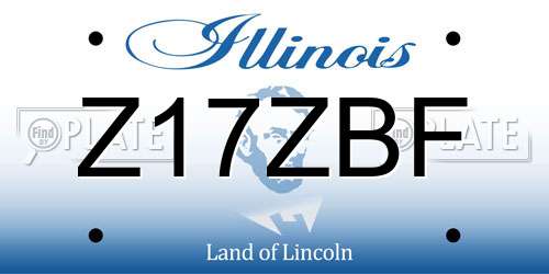 Z17ZBF Illinois License Plate