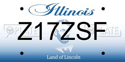 Z17ZSF Illinois License Plate