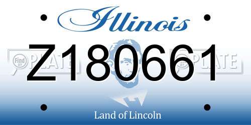 Z180661 Illinois License Plate