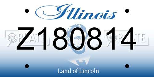 Z180814 Illinois License Plate