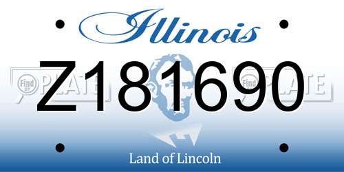 Z181690 Illinois License Plate