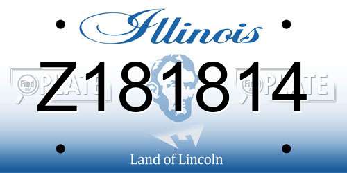 Z181814 Illinois License Plate