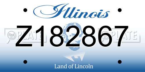 Z182867 Illinois License Plate