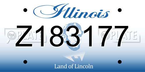 Z183177 Illinois License Plate