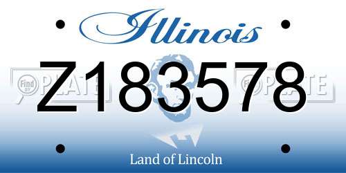 Z183578 Illinois License Plate