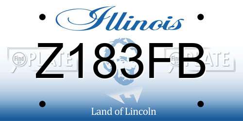 Z183FB Illinois License Plate