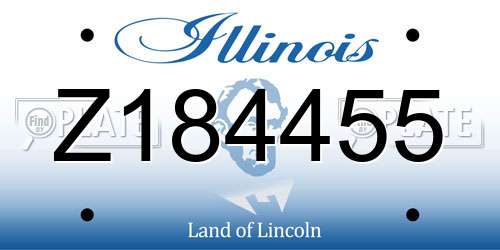 Z184455 Illinois License Plate