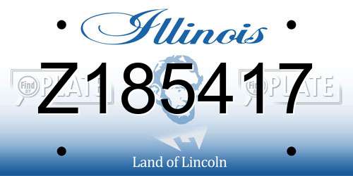 Z185417 Illinois License Plate