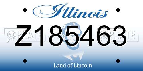 Z185463 Illinois License Plate