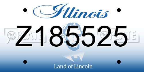 Z185525 Illinois License Plate