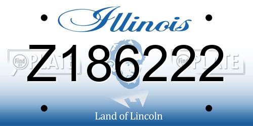 Z186222 Illinois License Plate