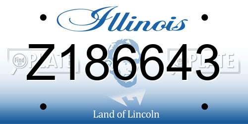 Z186643 Illinois License Plate