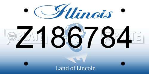Z186784 Illinois License Plate