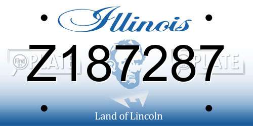 Z187287 Illinois License Plate