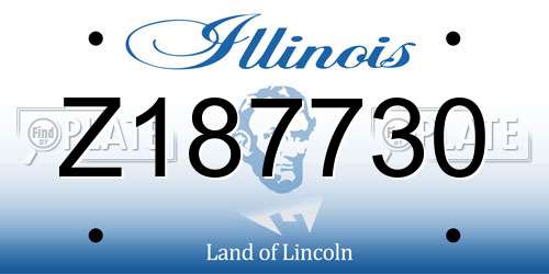 Z187730 Illinois License Plate