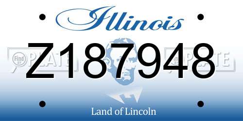 Z187948 Illinois License Plate