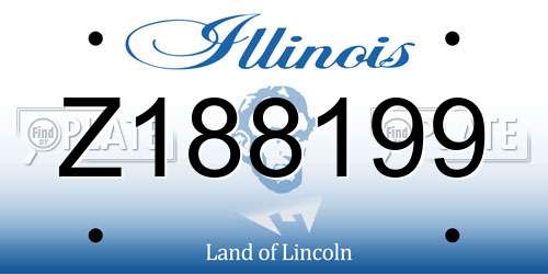 Z188199 Illinois License Plate