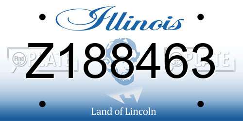 Z188463 Illinois License Plate