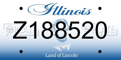 Z188520 Illinois License Plate