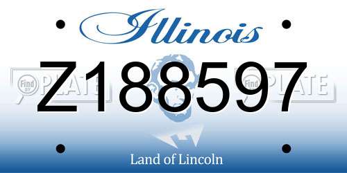 Z188597 Illinois License Plate