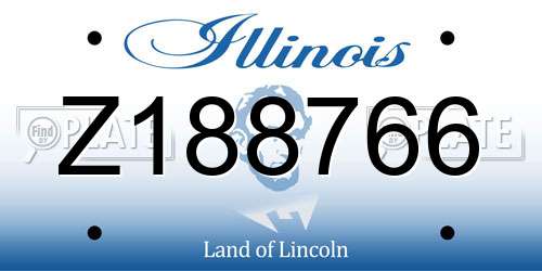 Z188766 Illinois License Plate