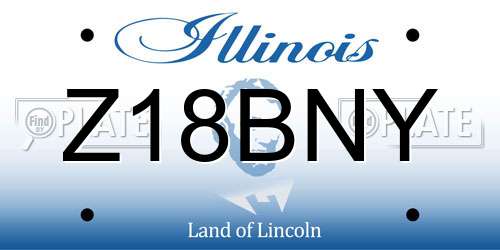 Z18BNY Illinois License Plate