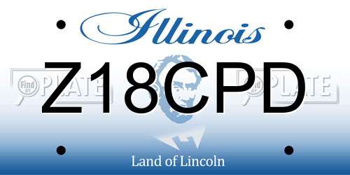 Z18CPD Illinois License Plate