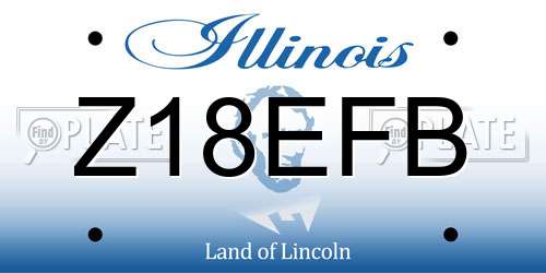 Z18EFB Illinois License Plate