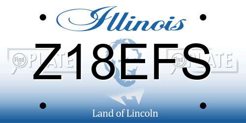 Z18EFS Illinois License Plate