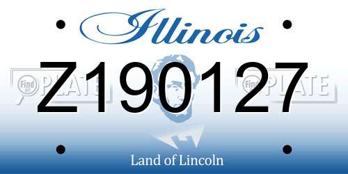 Z190127 Illinois License Plate