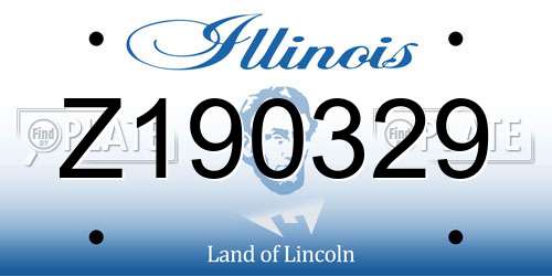 Z190329 Illinois License Plate