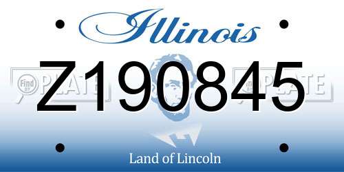 Z190845 Illinois License Plate