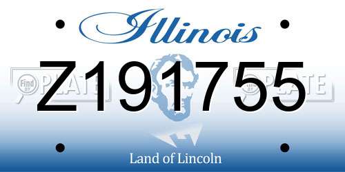 Z191755 Illinois License Plate