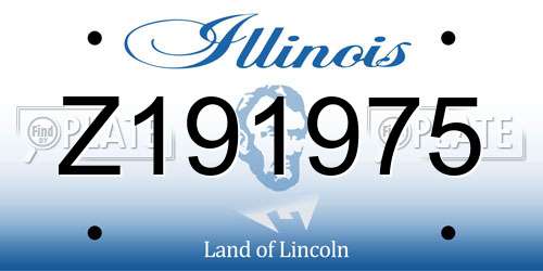 Z191975 Illinois License Plate