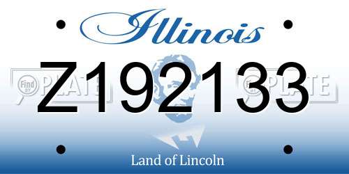 Z192133 Illinois License Plate