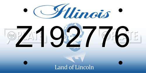 Z192776 Illinois License Plate