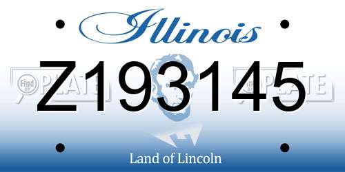Z193145 Illinois License Plate