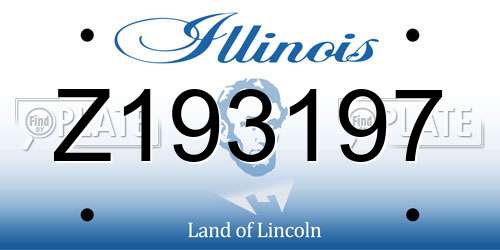 Z193197 Illinois License Plate
