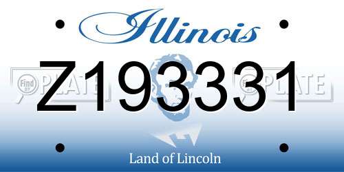 Z193331 Illinois License Plate