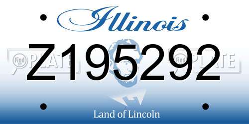 Z195292 Illinois License Plate
