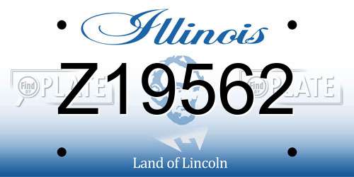 Z19562 Illinois License Plate