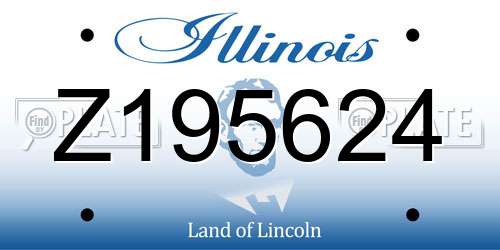 Z195624 Illinois License Plate